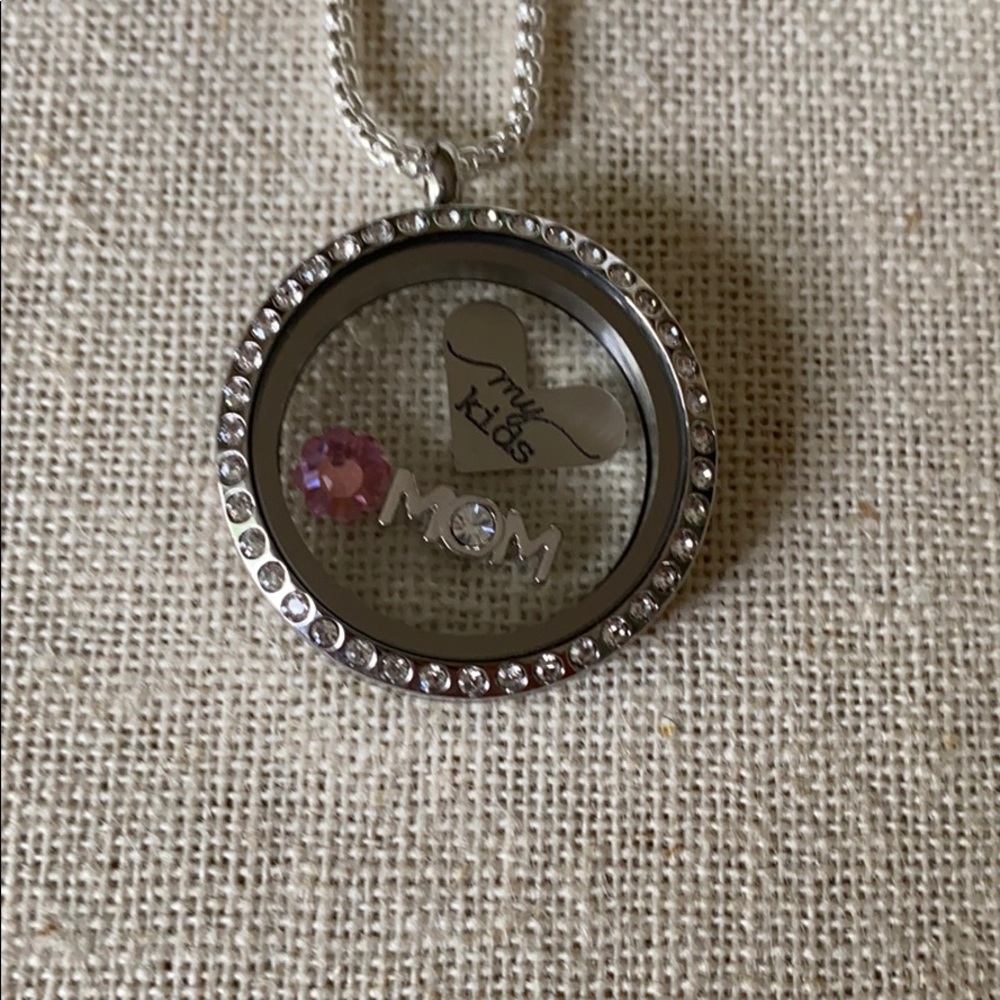 Origami Owl Large Silver Locket Chain Charms Set